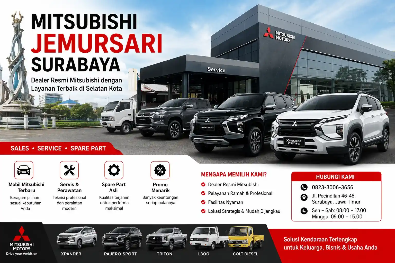 mitsubishi jemursari surabaya